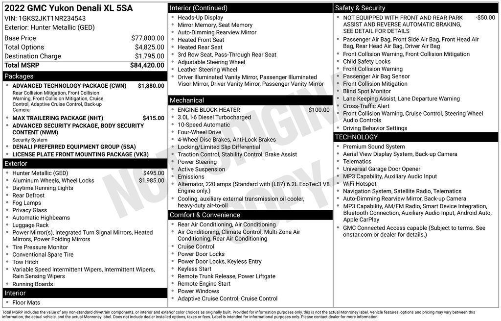 gmc yukon xl 2022 1GKS2JKT1NR234543 image gmc yukon xl 2022 1GKS2JKT1NR234543 image
